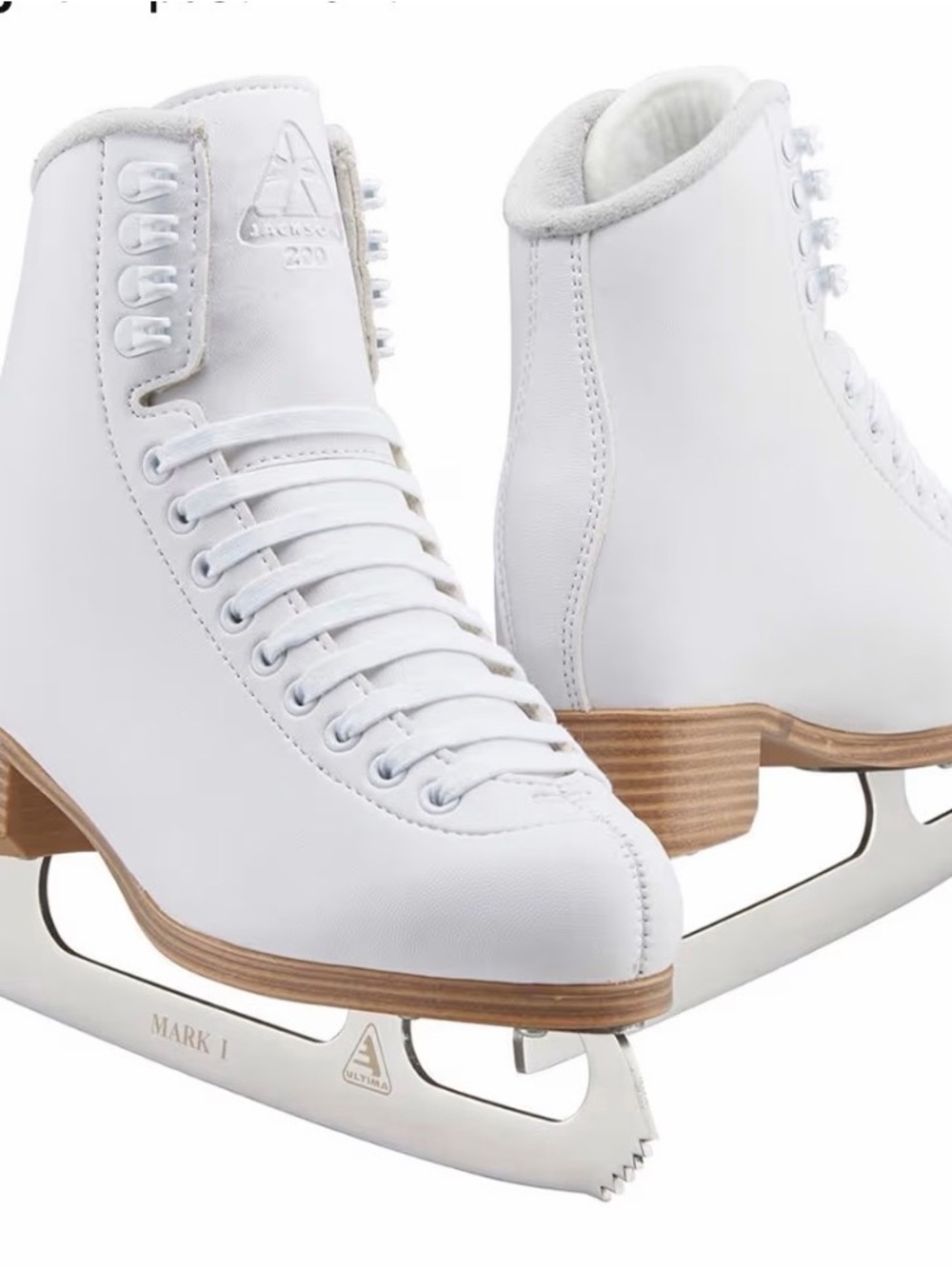 Jackson Classic 200 Girls Figure Ice Skates Classic Lace-Up White